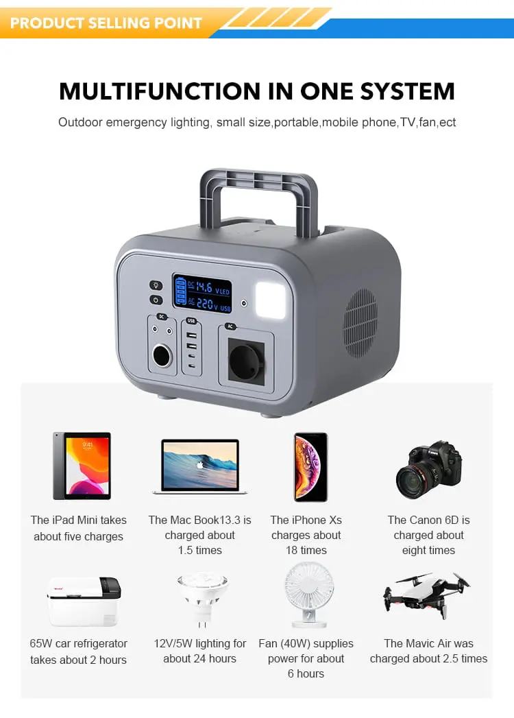 S89 Lifepo4 512Wh/615Wh(500W) portable solar power station