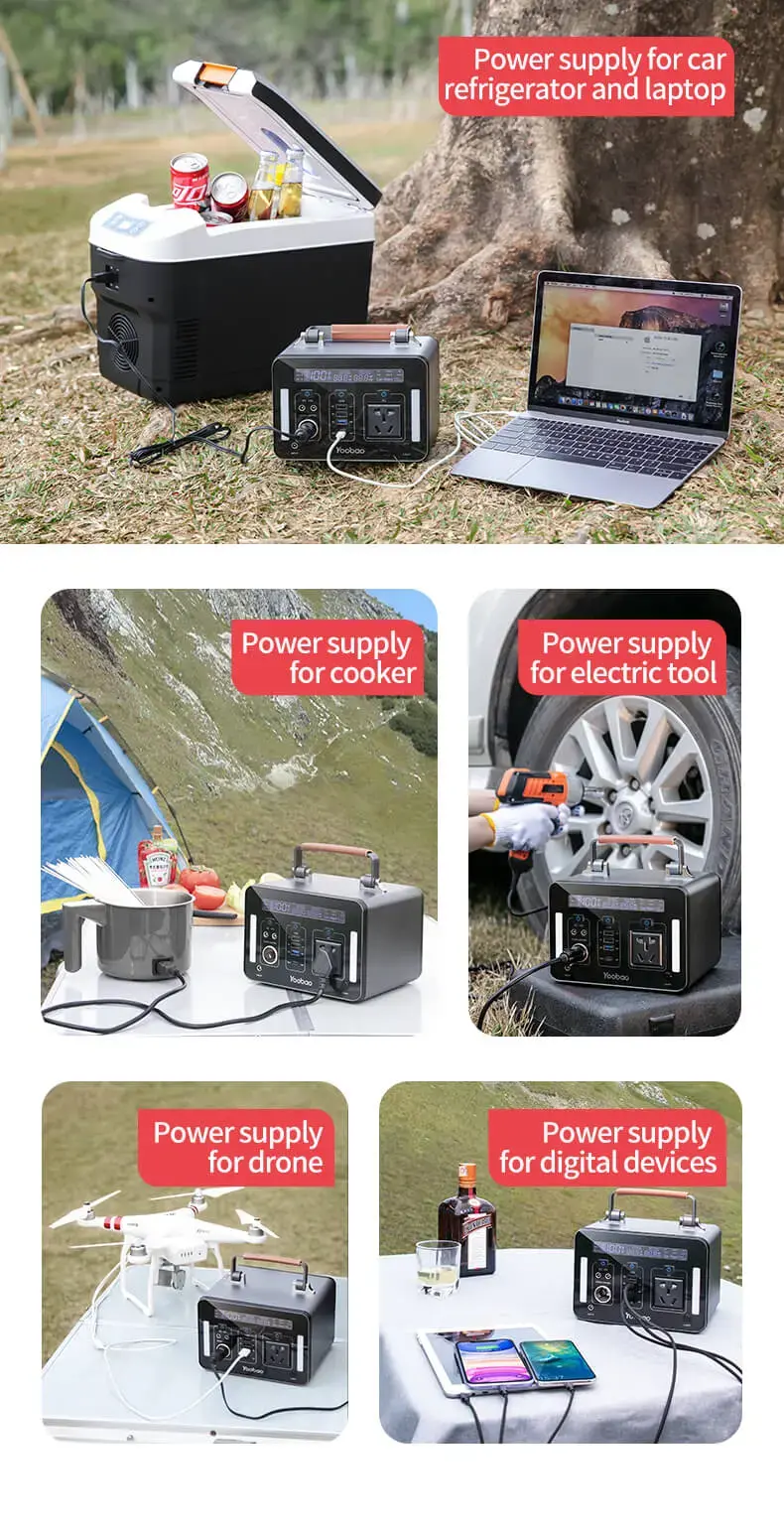 Yoobao En500 135200mah Pd Quick Charging Power Station Outdoor Camping Household Emergency High Capacity With Led Light