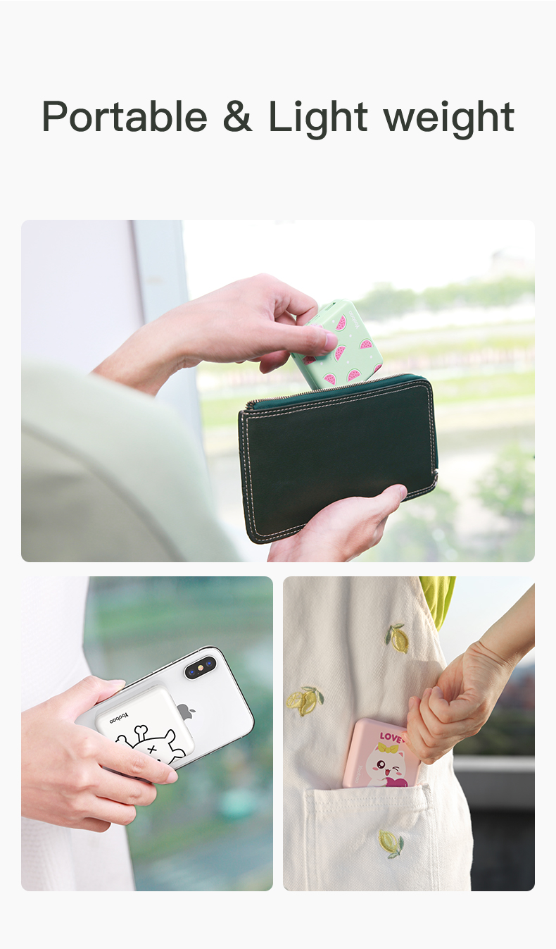 Yoobao M4 Mini Cube 10000mah 2 Input 2 Output Small Size Power Bank Portable Pocket Charger